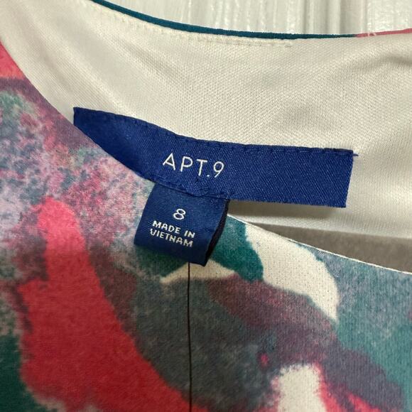 Apt.9 New Women's Abstract Sleeveless Sheath Dress Size 8 - Picture 7 of 14